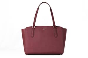 Tory Burch Emerson Saffiano Leather Small Top Zip Tote Handbag