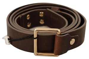 GF Ferre Gold Metal Buckle Waist Genuine Leather Belt