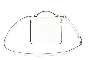 Pride Small Smooth Leather Rainbow Kors Convertible Shoulder Bag Crossbody Handbag (Optic White)