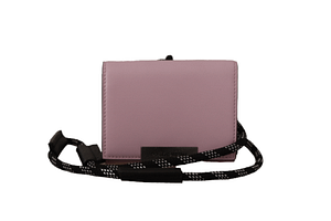 Dolce & Gabbana Pink Leather Mini Bifold Neck Strap Wallet