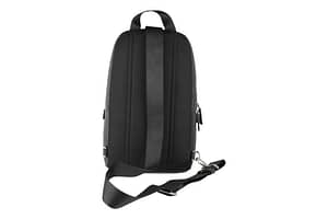 Cooper Medium Pebbled Leather Commuter Slingpack Bag (Black)