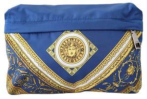 Versace Blue Nylon Belt Bag