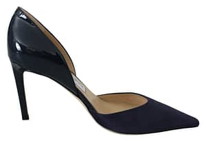 Jimmy Choo Darylin 85 Navy Leather Pumps