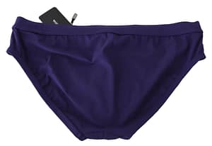 Purple Stretch Beachwear Briefs Nylon Swimwear
