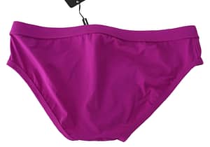 Pink Stretch Beachwear Briefs Nylon Swimwear