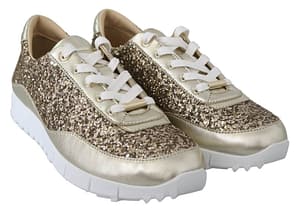 Monza Antique Gold Leather Sneakers