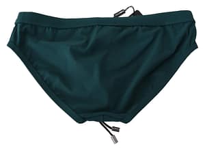 Green Bottom Men Beachwear Briefs Nylon Swimwear