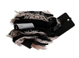 Black Silk Pink Floral Lace Hair Claw