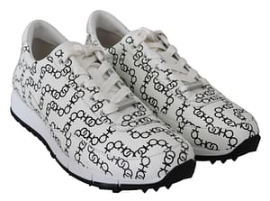 Monza White/Black Leather Sneakers