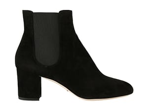 Dolce & Gabbana Black Suede Chelsea Heels Boots Shoes
