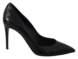 Dolce & Gabbana Black Patent Leather Stilettos Pumps Shoes