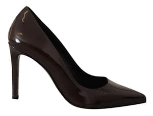 SOFIA Brown Patent Leather Stiletto Heels Pumps Shoes