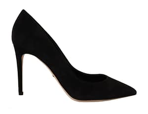 Dolce & gabbana black suede high heels pumps classic shoes