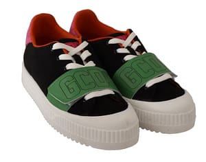 Gcds Multicolor Suede Low Top Lace Up Women Sneakers Shoes