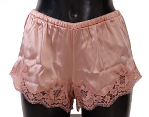Dolce & Gabbana Pink Floral Lace Lingerie Underwear