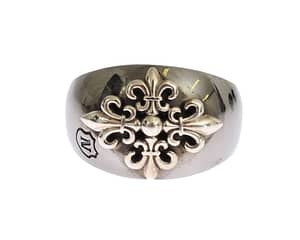 Nialaya Silver Sterling Crest Rhodium 925 Ring