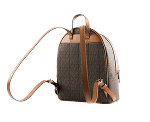 Kenly Signature Leather Medium Backpack Bookbag (Brown)