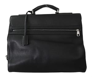 Black Messenger Shoulder Crossbody Leather Bag