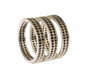 Nialaya Black CZ 925 Sterling Silver Womens Ring