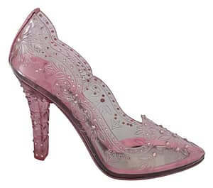 Dolce & Gabbana Pink Crystal Floral Heels CINDERELLA Shoes
