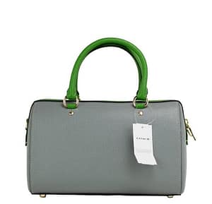 Rowan Multi Kelly Green Colorblock Leather Satchel Crossbody Bag