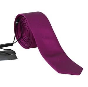 Dolce & Gabbana Purple Silk Solid Slim Tie