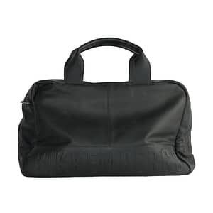 Bikkembergs Black Leather Travel And Sport Bag