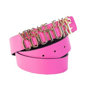 Versace Jeans Couture Leather Pink Brand Logo Belt