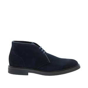 A.testoni Navy Blue Calf Leather Clark Boots Shoes