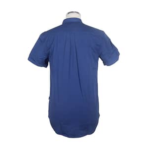 Blue Cotton Short Sleeve Shirt