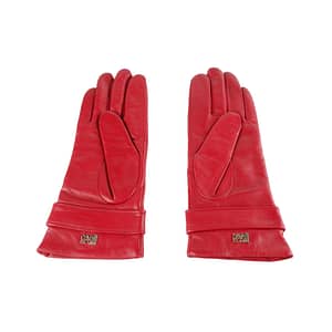 Red Clt.004 Lamb Leather Gloves