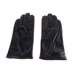 Black/Red Cqz.002 Lamb Leather Gloves