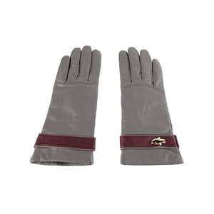 Cavalli Class Grey Lamb Leather Gloves