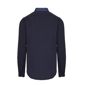 Blue Cotton Long Sleeve Logo Shirt