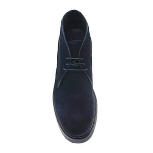 Navy Blue Calf Leather Clark Boots Shoes