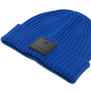 Blue Beanie Hat in Wool