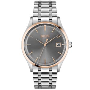 Hugo boss silver watches for man