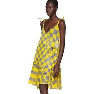 Off-white Yellow Polyester Dress