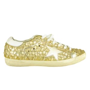 Golden Goose Yellow Leather Sneakers