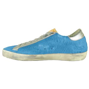 Light blue leather sneakers