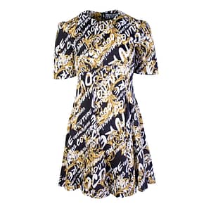 Versace Jeans Couture Baroque Printed Polyester Dress