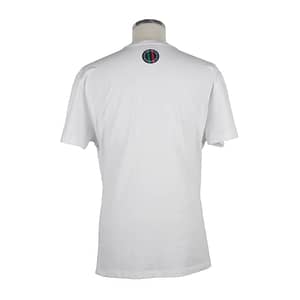White Cotton Rubber Print T-shirt