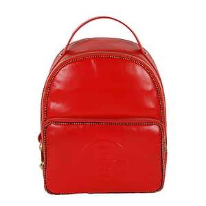 Baldinini Red Calf Leather Ellen Backpack