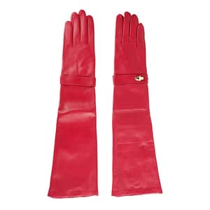 Cavalli Class Red Clt.008 Lamb Leather Gloves