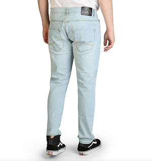 Light Blue Polyurethane Jeans & Pant