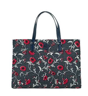 Tory Burch Medium Nylon Retro Batik Print Shoulder Tote Handbag