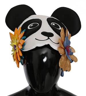 Dolce & Gabbana Multicolor Panda Floral Beanie PVC Hat
