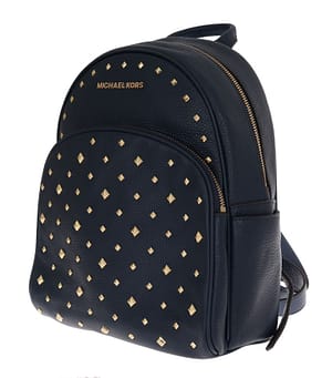 Navy Blue ABBEY Leather Backpack Bag