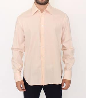 Ermanno Scervino Orange Cotton Striped Casual Shirt Top