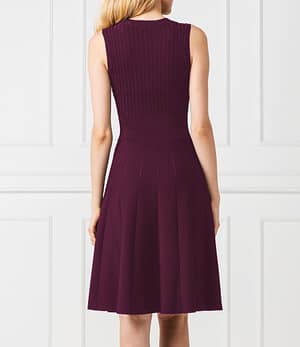 Purple Viscose & Polyamide Long Dress